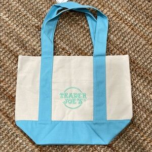 Trader joe’s pastel bag - blue